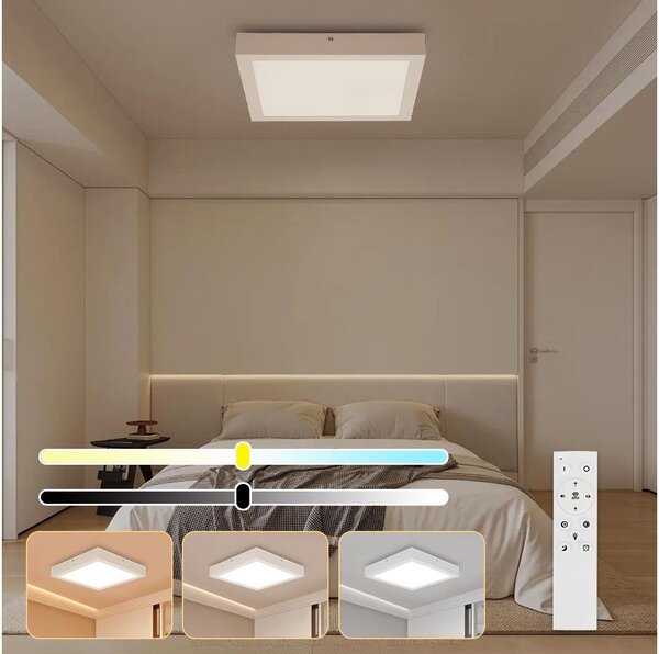 Brilagi-LED Stmievateľné kúpeľňové svietidlo FRAME SMART LED/24W/230V IP44 biele + diaľkové ovládanie