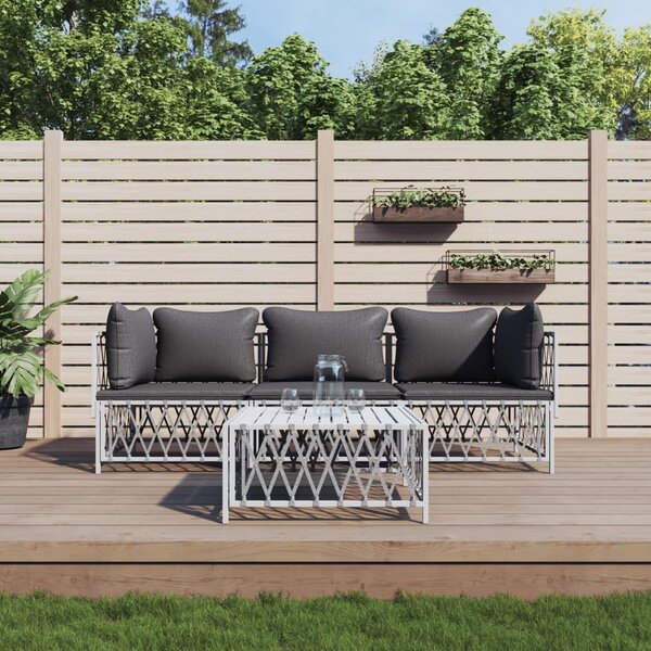Maison Exclusive – 4-dielna záhradná súprava s vankúmi, biela oce