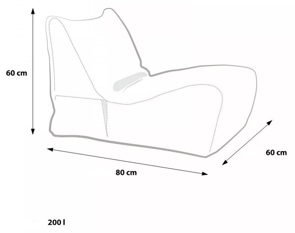 INTERMEDIC SK Sedací vak Flavio – viac farieb (67×130×67 cm) Farba: M13 - žltá