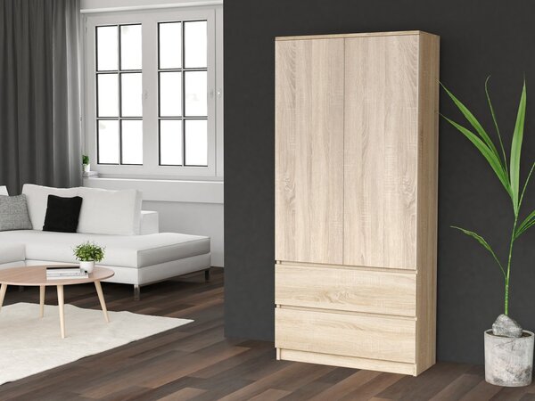 TP Living Šatní skříň MALWA I 90 cm dub sonoma