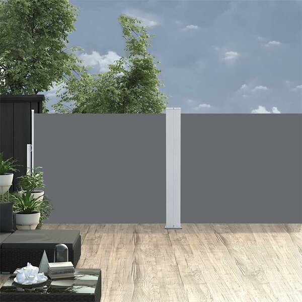 Maison Exclusive – Výsuvná bočná markíza 140 x 1200 cm, antracitová