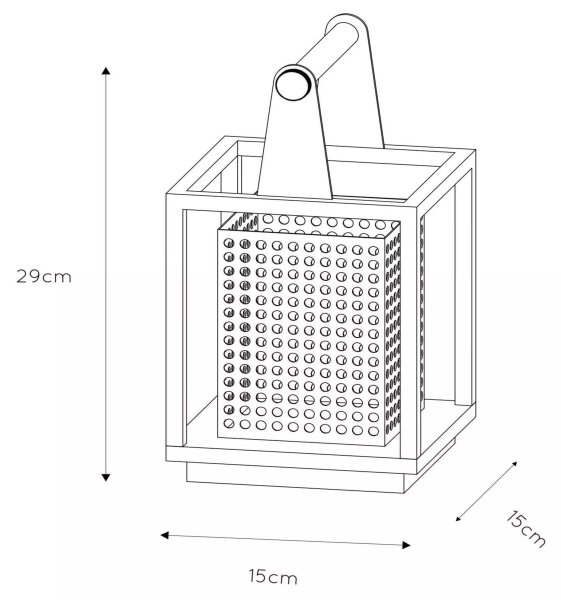 Lucide 21522/01/30 - Stolná lampa SANSA 1xE27/40W/230V