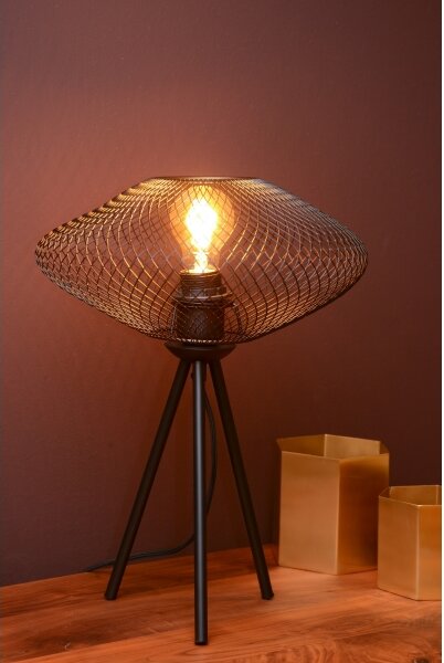 Lucide 21523/01/30 - Stolná lampa MESH 1xE27/40W/230V čierna