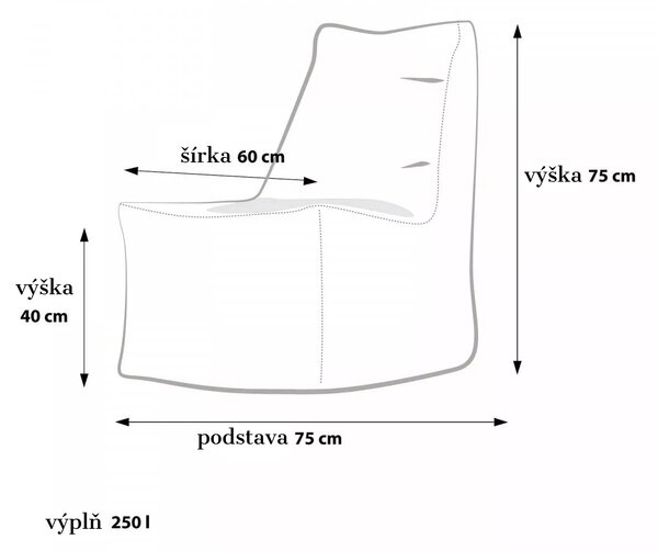 INTERMEDIC SK Sedací vak Solid Outdoor Farba: M17 - modrá