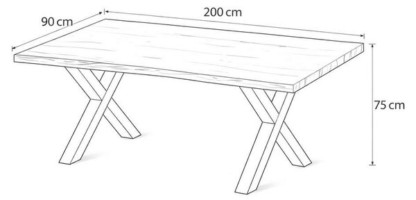 Jedálenský stôl Perico 200, dub