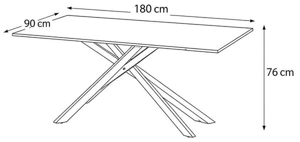 Jedálenský set Nebida 4+1, čierna / sivá