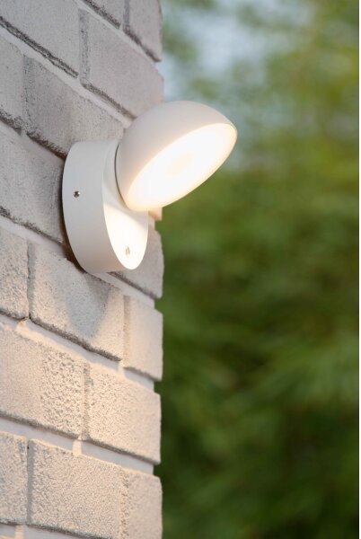 Lucide 22865/12/31 - LED Vonkajšie nástenné svietidlo FINN LED/12W/230V IP54 biela
