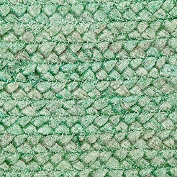 Taburetka zelená juta 45 x 45 x 30 cm obdĺžnikový tvar s rúčkami podnožka puf moderný boho štýl obývačka spálňa