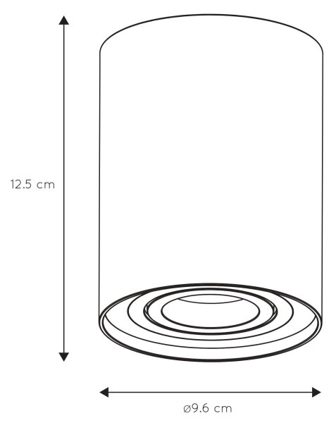 Lucide 22952/01/02 - Bodové svietidlo TUBE 1xGU10/50W/230V zlatá