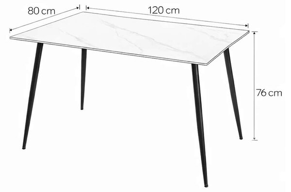 Jedálenský stôl Pelotas 120, biela