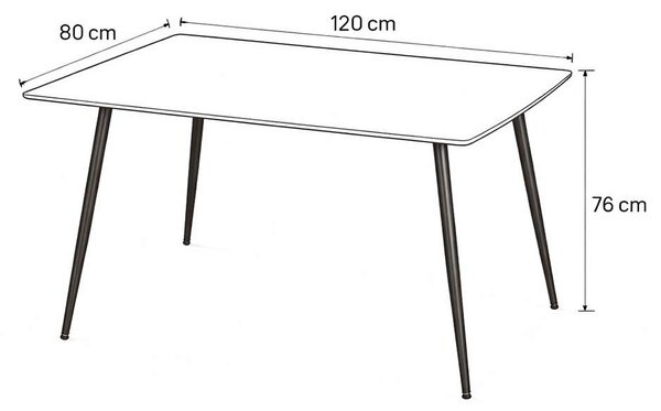 Jedálenský stôl Pelotas 120, prírodné drevo
