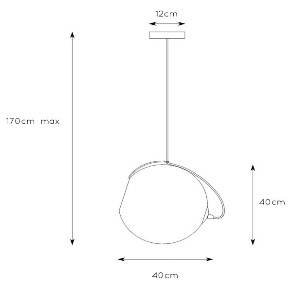Lucide 25405/40/65 - Luster na lanku JAZZLYNN 1xE27/60W/230V pr. 40 cm