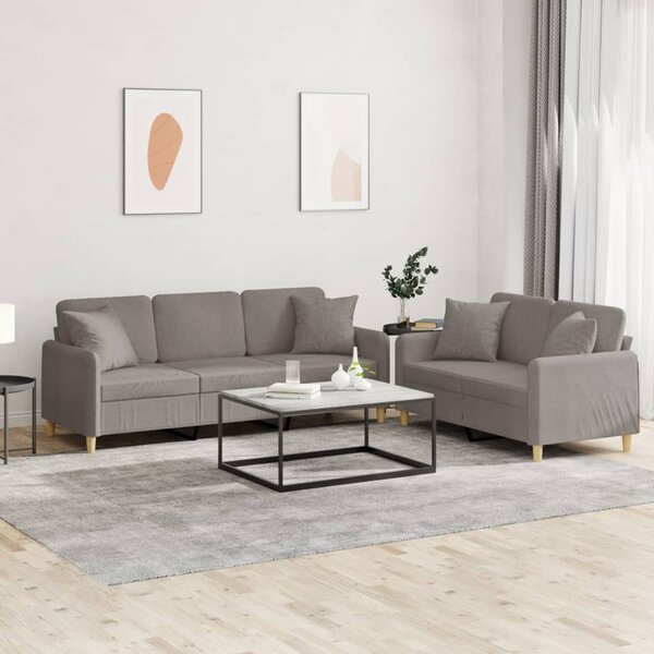 Maison Exclusive – 2-dielna sedacia súprava s vankúmi, látka v odtieni taupe