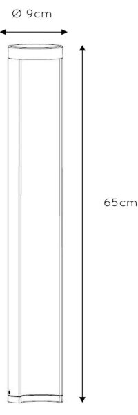 Lucide 27874/65/30 - LED Vonkajšia lampa COMBO LED/9W/230V 65 cm IP54