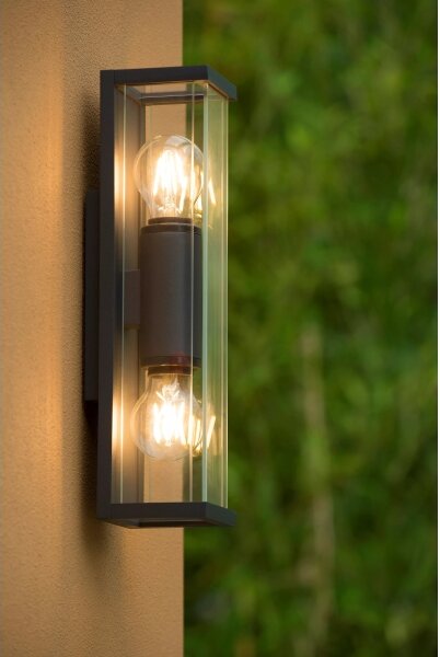 Lucide 27885/02/30 - Vonkajšie nástenné svietidlo CLAIRE 2xE27/15W/230V IP54