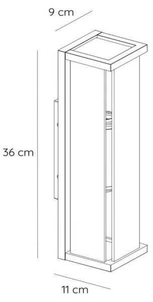 Lucide 27885/02/30 - Vonkajšie nástenné svietidlo CLAIRE 2xE27/15W/230V IP54