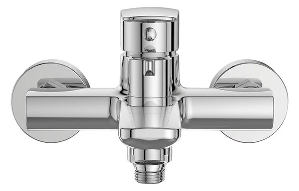 Mereo, Mereo Vaňová nástenná batéria, Pego, 150 mm, s keramickým prepínačom, bez príslušenstva, chróm, MER-CB90104P