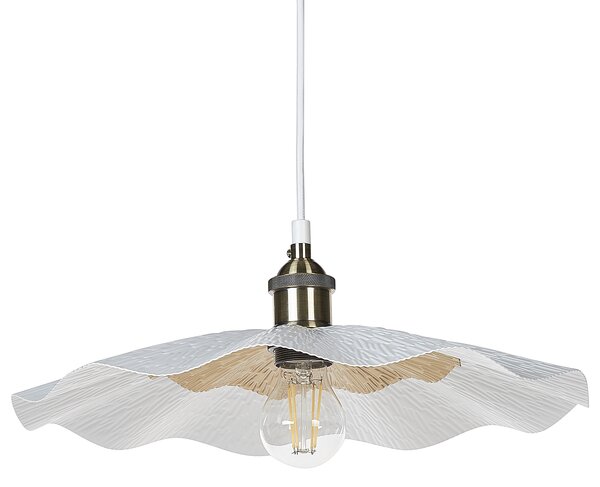 Závesná lampa biela kovová moderné svietidlo industriálny štýl ozdobné osvetlenie do obývacej izby a jedálne