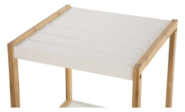 Regál Dagame, prírodné drevo / biela