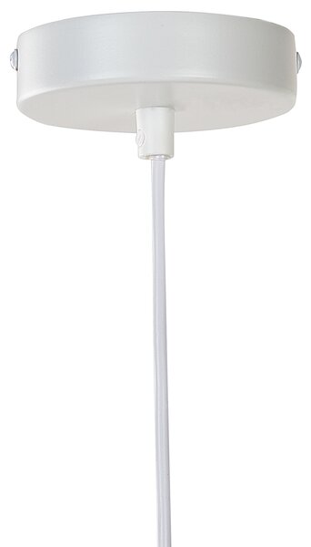 Závesná lampa biela kovová moderné svietidlo industriálny štýl ozdobné osvetlenie do obývacej izby a jedálne
