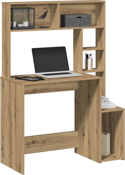 Maison Exclusive - písací stôl s policou Artisan dub 100x45x140cm drevený materiál