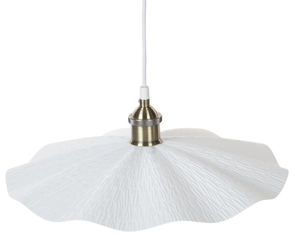 Závesná lampa biela kovová moderné svietidlo industriálny štýl ozdobné osvetlenie do obývacej izby a jedálne