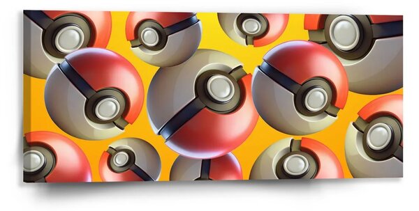 Sablio Obraz Pokemon ball Pattern - 110x50 cm