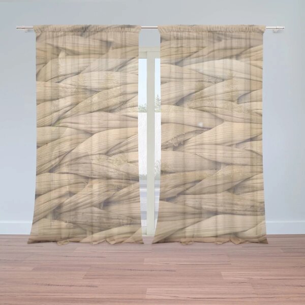Sablio Záclony Banánové listy 2: 2ks 150x250cm