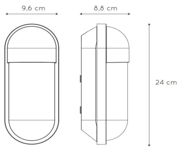 Lucide 29897/01/31 - Vonkajšie nástenné svietidlo CAPSULE 1xE27/15W/230V IP54