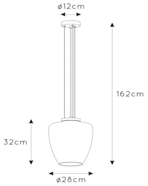 Lucide 30473/28/62 - Luster na lanku FLORIEN 1xE27/60W/230V zlatá