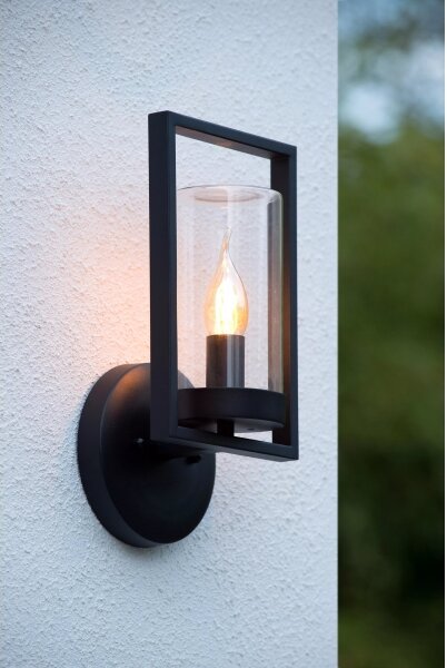 Lucide 29827/01/30 - Vonkajšie nástenné svietidlo NISPEN 1xE14/40W/230V IP44