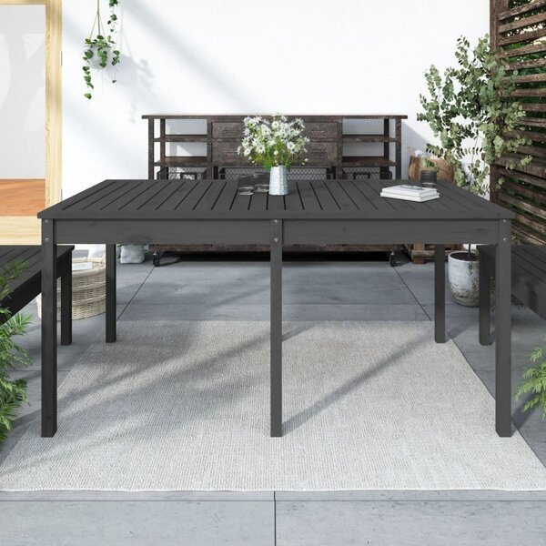 Maison Exclusive - Záhradný stôl sivý 159,5x82,5x76 cm Masívne drevo borovica