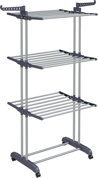 SONGMICS Sušiak na bielizeň Nehy 172 cm sivý/strieborný