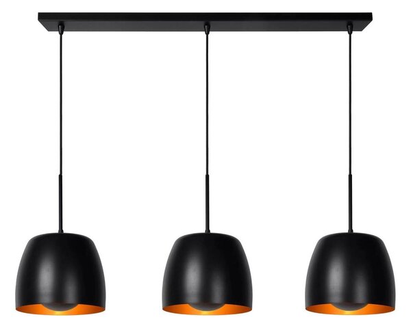 Lucide 30488/03/30 - Luster na lanku NOLAN 3xE27/40W/230V čierna