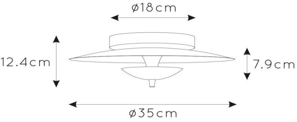 Lucide 30161/09/30 - LED Stmievateľné stropné svietidlo VULCAN LED/9W/230V čierna