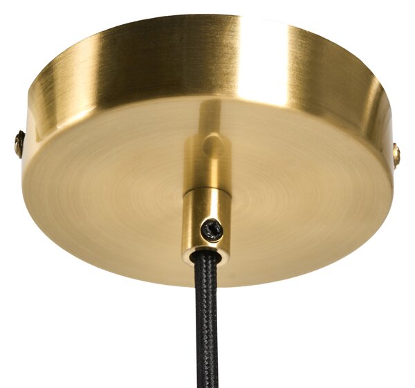 Závesná lampa priehľadná sklenené tienidlo zlatá kovová základňa krištáľový efekt moderný glamour štýl obývacia izba spálňa
