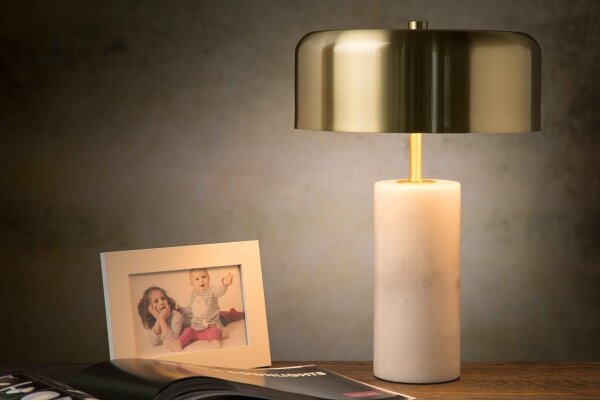 Lucide 34540/03/31 - Stolná lampa MIRASOL 3xG9/7W/230V biela/zlatá