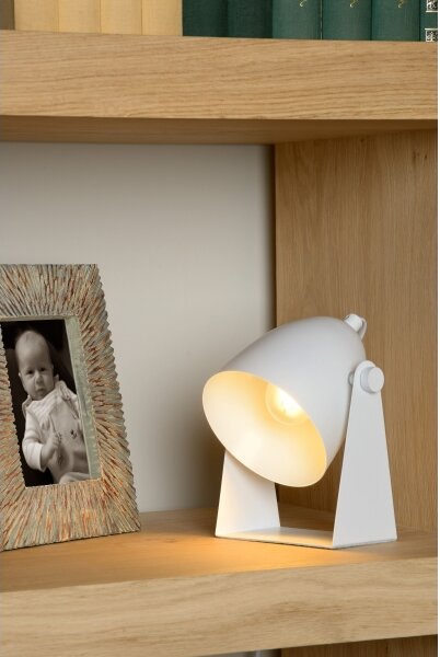 Lucide 45564/01/31 - Stolná lampa CHAGO 1xE14/40W/230V biela