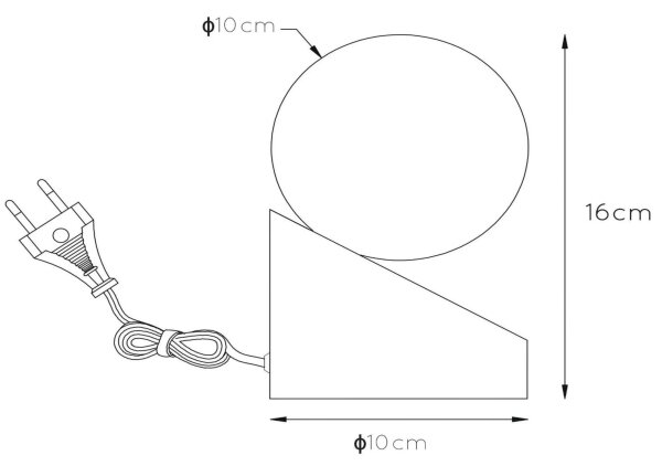 Lucide 45561/01/36 - Stolná lampa LEN 1xG9/33W/230V