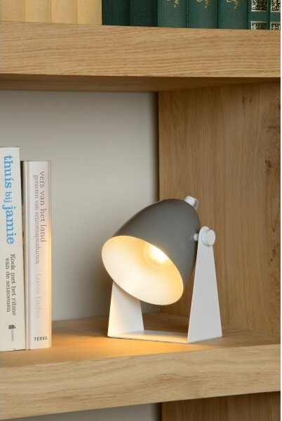 Lucide 45564/01/36 - Stolná lampa CHAGO 1xE14/40W/230V šedá
