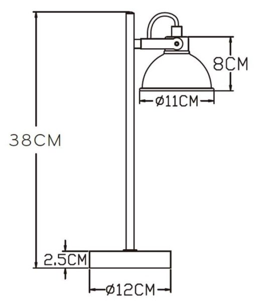 Lucide 45573/01/97 - Stolná lampa DAMIAN 1xGU10/35W/230V hnedá
