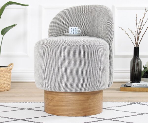 Hanah Home Taburet BARREN sivý