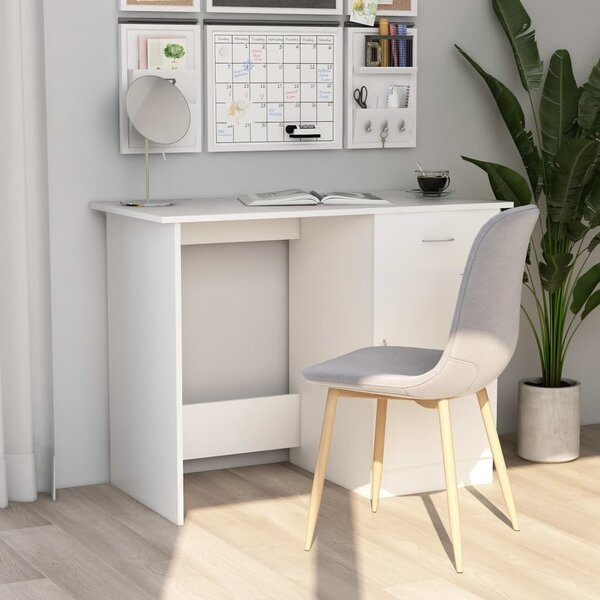 Maison Exclusive - písací stôl biely 100×50×76 cm drevený materiál