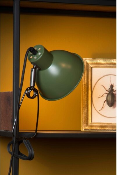 Lucide 45987/01/33 - Lampa s klipom MOYS 1xE27/40W/230V zelená