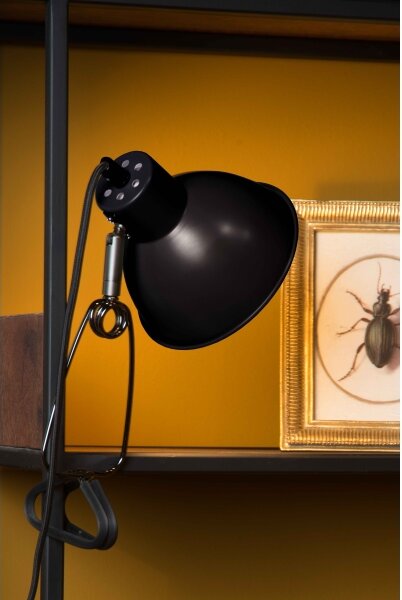 Lucide 45987/01/30 - Lampa s klipom MOYS 1xE27/40W/230V čierna