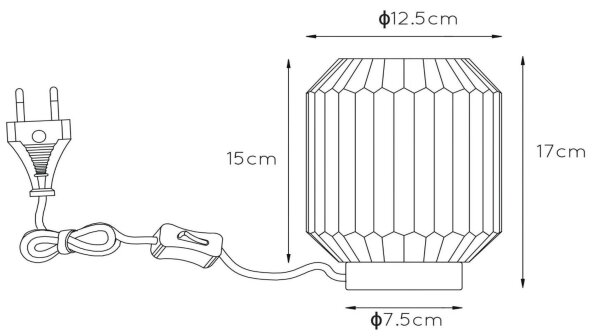 Lucide 45595/01/66 - Stolná lampa SUENO 1xE14/40W/230V ružová