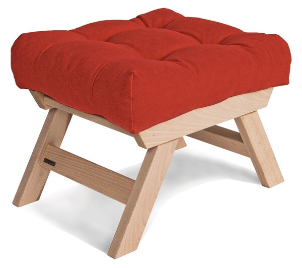MarLiving Taburet BREEZIO 02 55 cm z masivu/červený