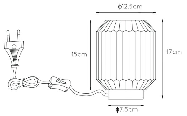 Lucide 45595/01/51 - Stolná lampa SUENO 1xE14/40W/230V