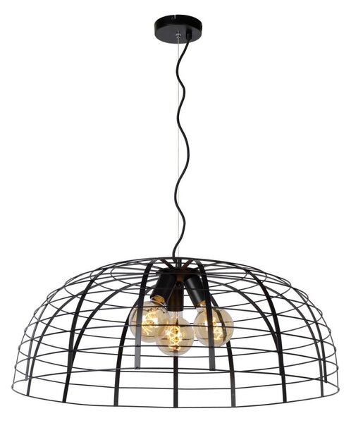Lucide 45449/76/30 - Luster na lanku ELODIE 3xE27/40W/230V čierna