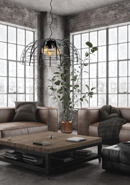 Lucide 45449/76/30 - Luster na lanku ELODIE 3xE27/40W/230V čierna